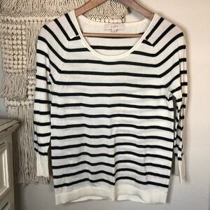 LOFT Striped Sweater Top M